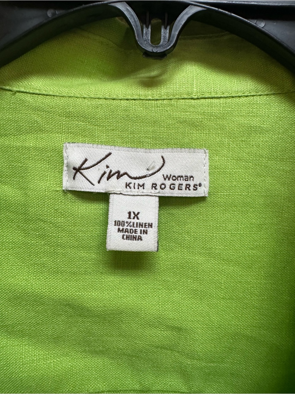 Kim Rogers Lime Green Button-Down Shirt - Picture 3 of 4